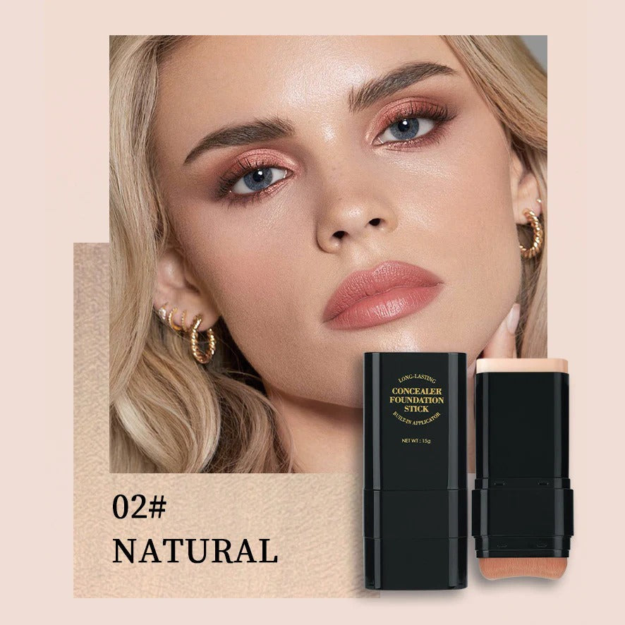 Dual-Ended Foundation & Contour Stick -Lightweight, Long-Wear Concealer