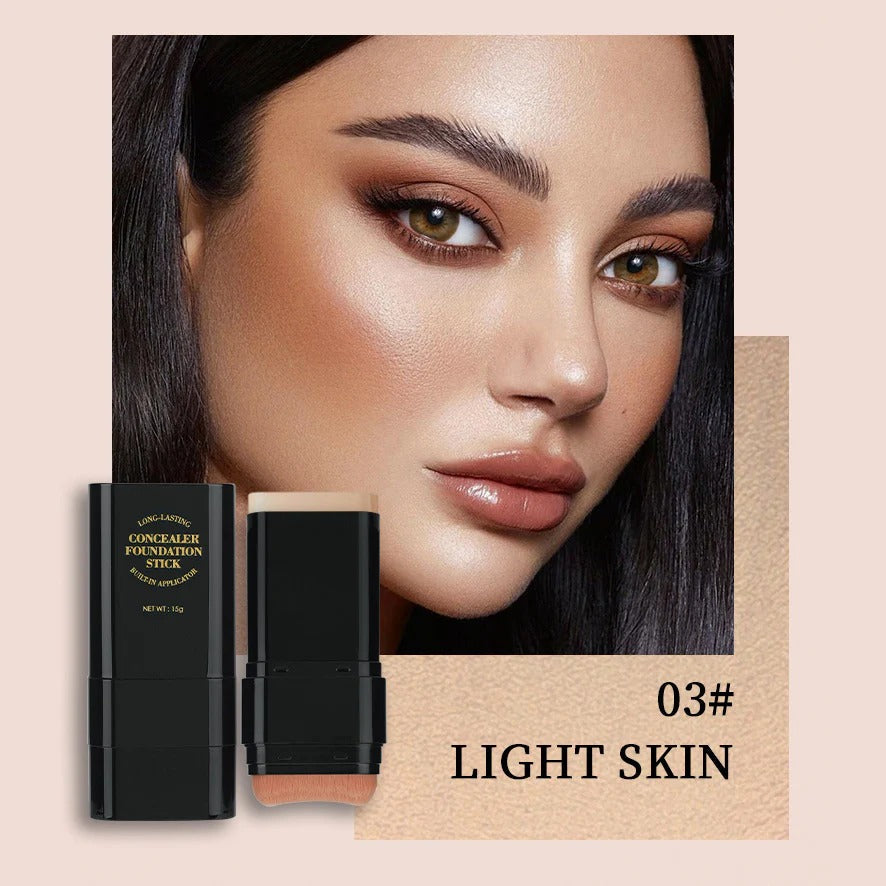 Dual-Ended Foundation & Contour Stick -Lightweight, Long-Wear Concealer