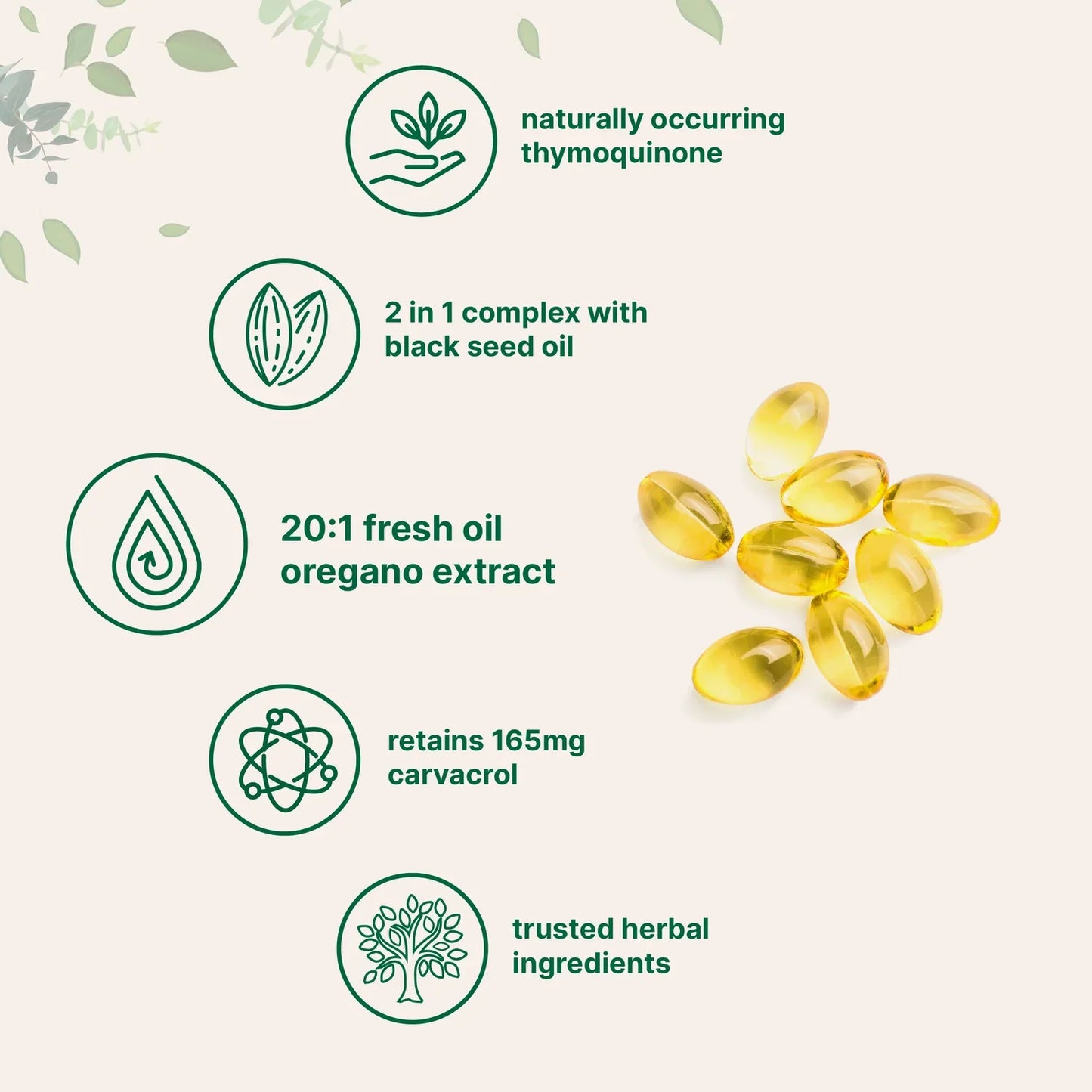 Oregano Oil with Black Seed Oil Powerful Immune Support