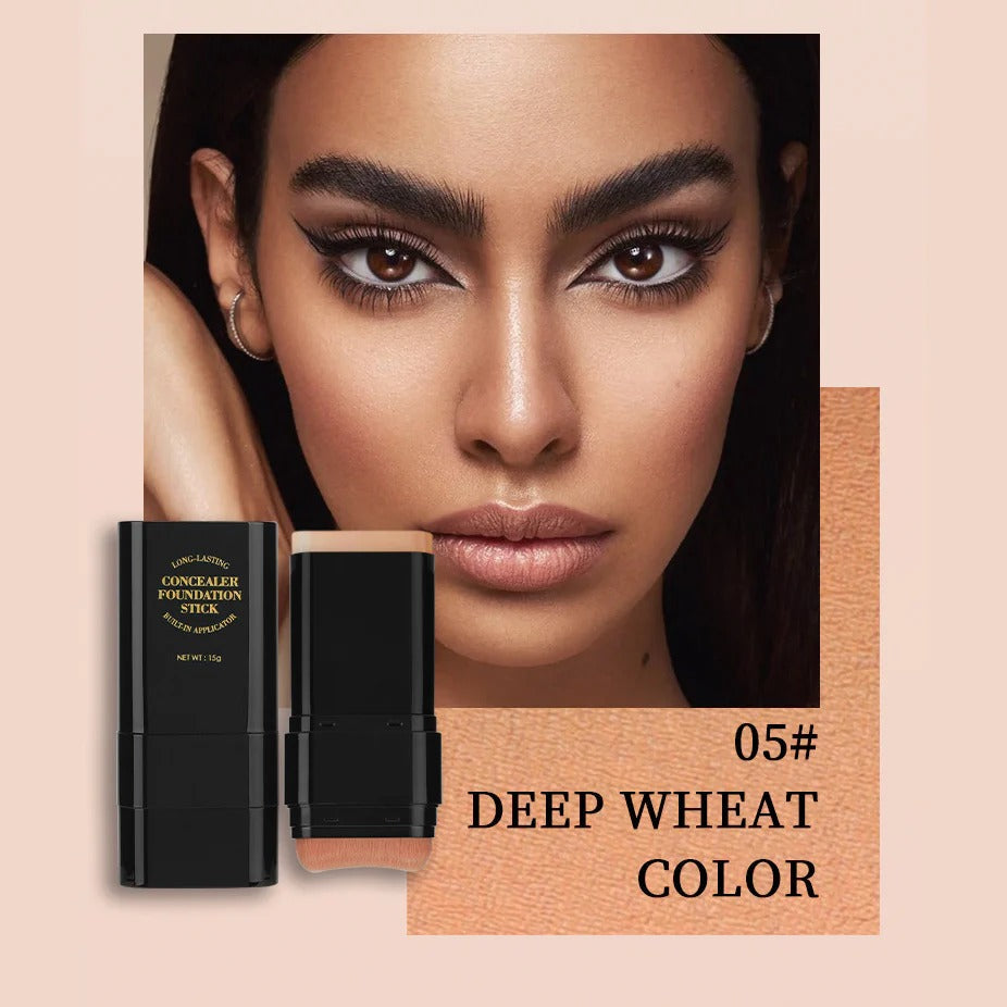 Dual-Ended Foundation & Contour Stick -Lightweight, Long-Wear Concealer
