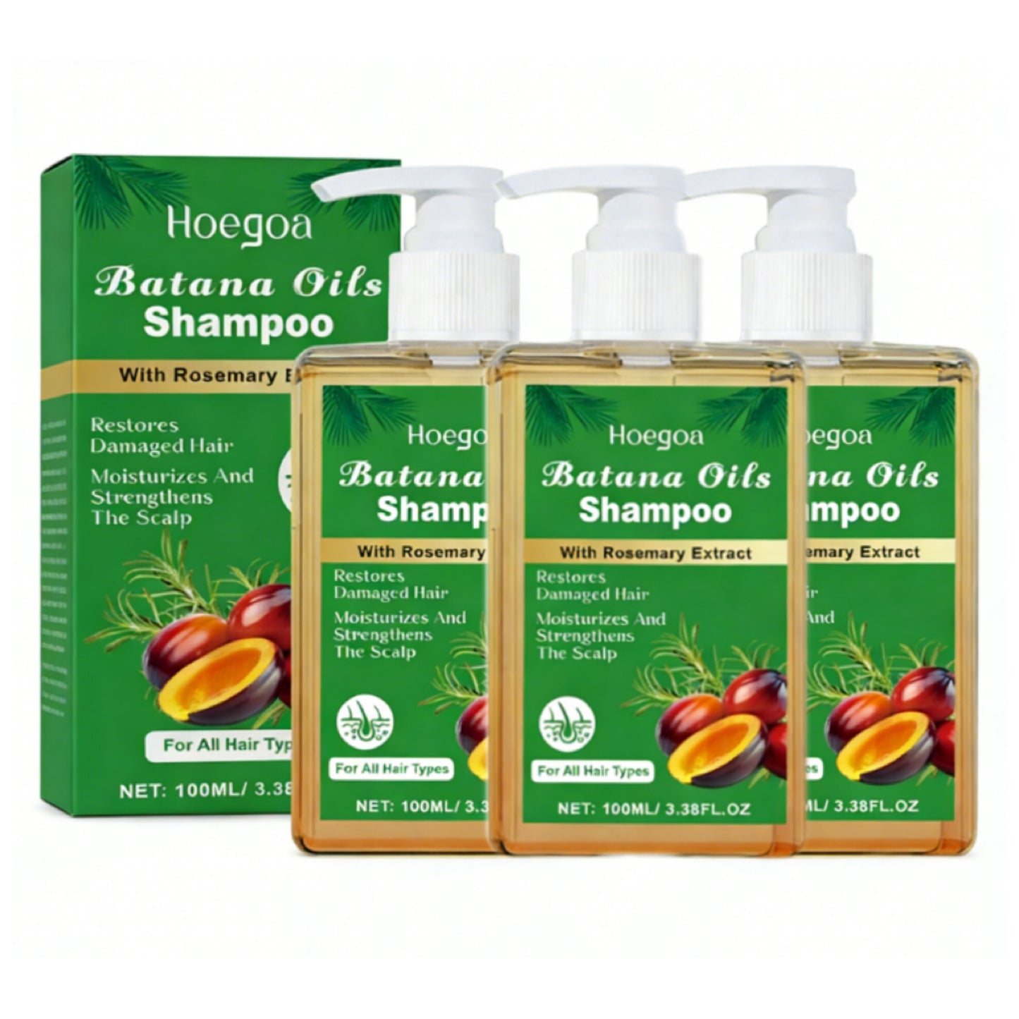 Batana Oil Shampoo Organic Nourishing, Volumizing and Hair Growth Formula – Reduces Hair Loss, 100ML