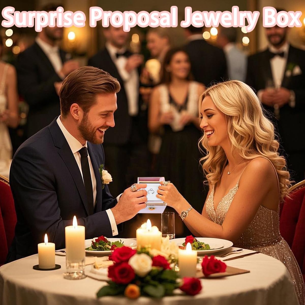 Cute Bear Rotating Gift Box – Surprise Jewelry Case for Special Moments