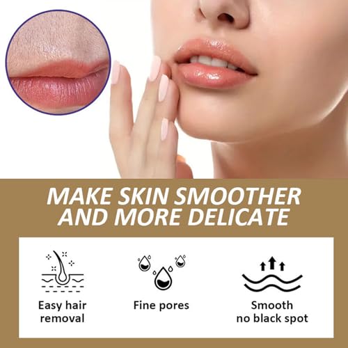 Coconut Oil Facial Hair Remover Cream -Painless & Sensitive Skin Safe