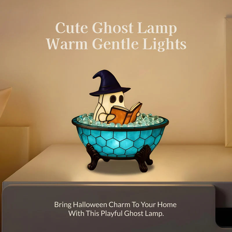 👻✨Ghost Bubble Bath Night Light – Halloween Handmade LED Lamp, Cute Spooky Decor for Bathtub & Party