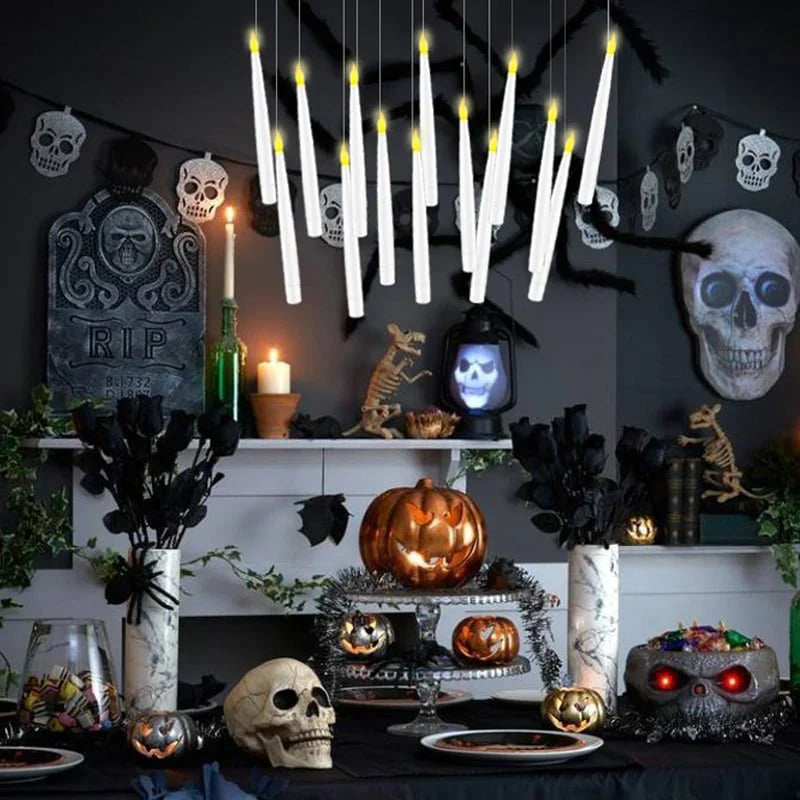 🕯️✨ 12-Pack Magic Wand Remote Candles + Wireless Wand 🎃 🕯️✨The Most ENCHANTING Halloween Decor! ✨🕯️