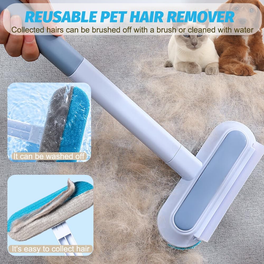 Efficient Pet Hair Furniture Brush - Dual Fabric Design for Sofas, Beds, & Clothing