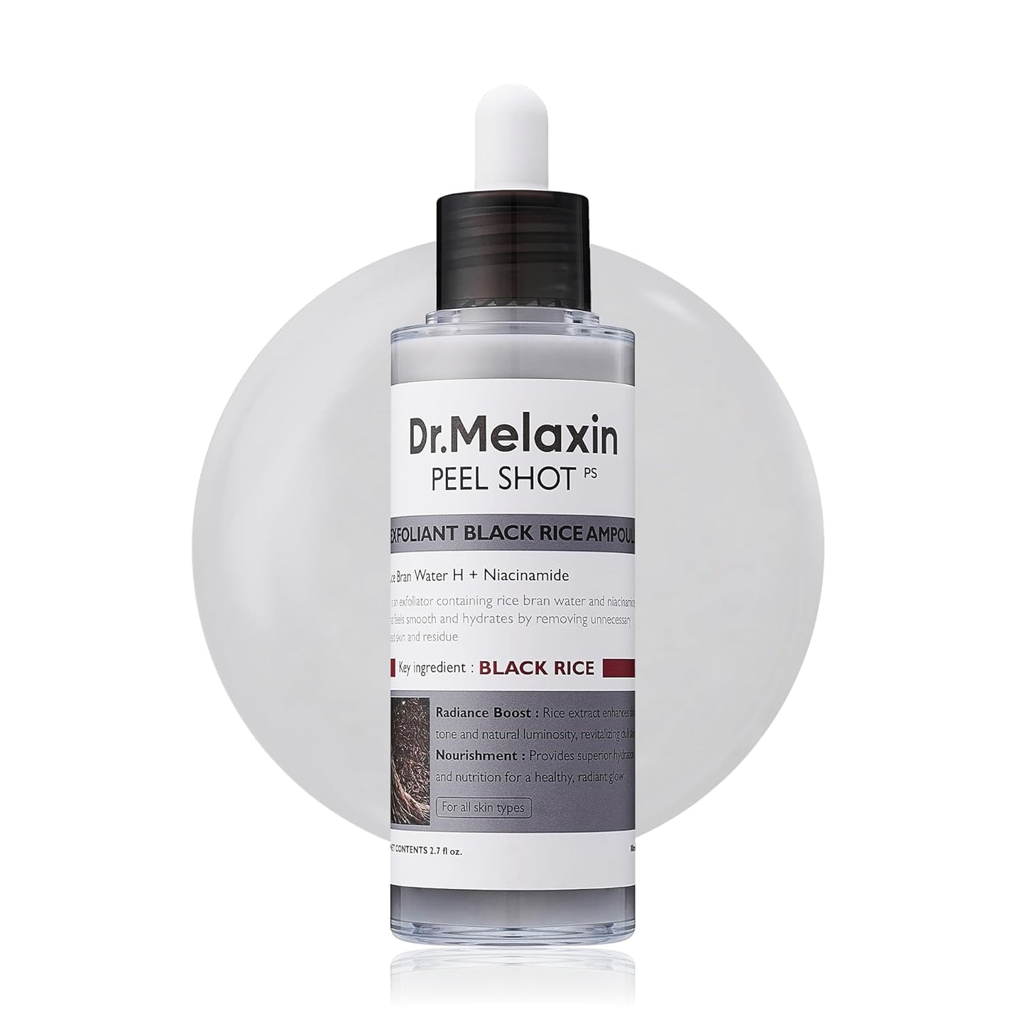 Peel Shot Glow Rice Ampoule Duo White rice ampoule+Black rice ampoule Soft Exfoliating Face and Body Scrub Dead Skin Cells, Blackheads Remover for All Skin Types 2