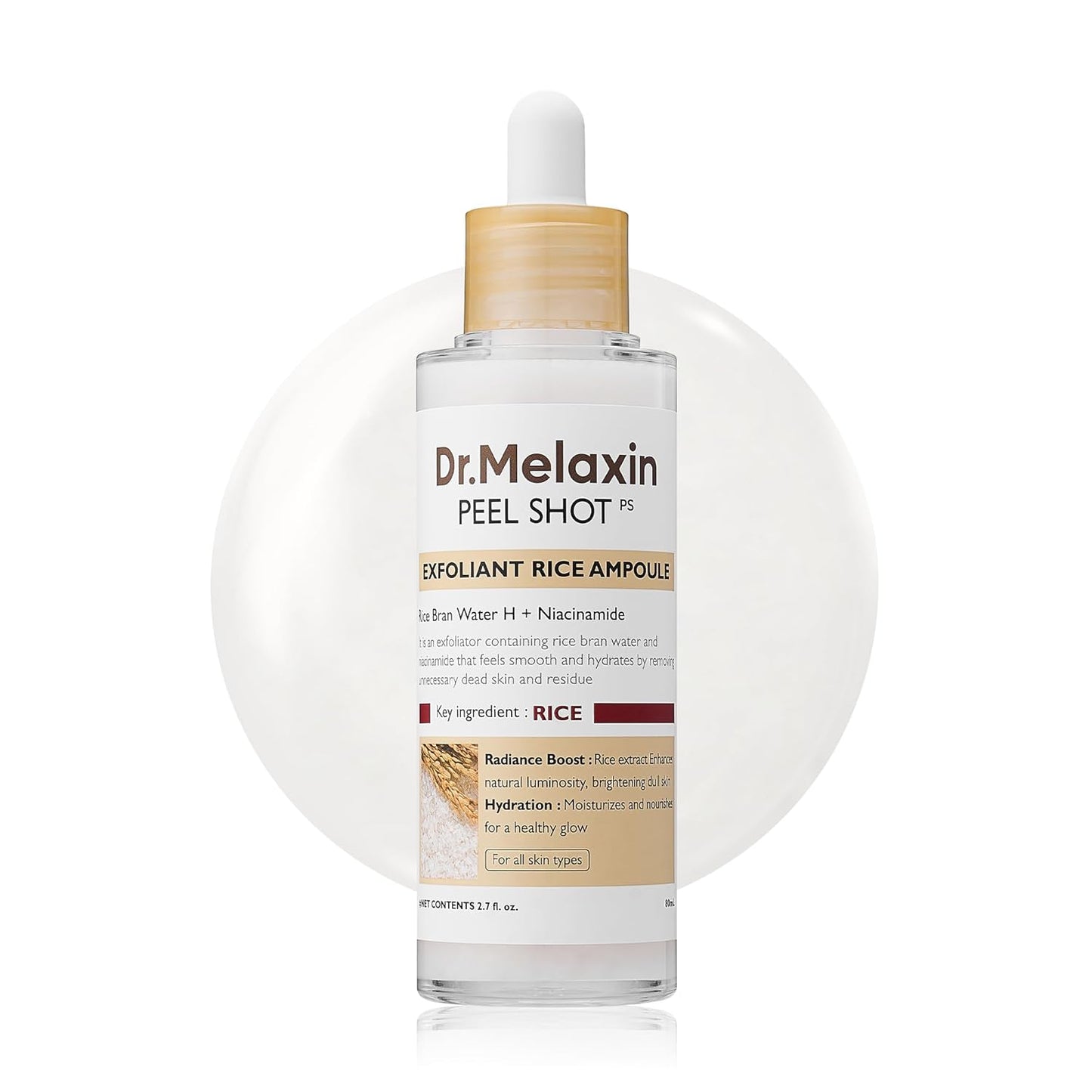 Peel Shot Glow Rice Ampoule Duo White rice ampoule+Black rice ampoule Soft Exfoliating Face and Body Scrub Dead Skin Cells, Blackheads Remover for All Skin Types 2