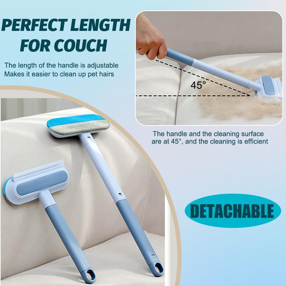 Efficient Pet Hair Furniture Brush - Dual Fabric Design for Sofas, Beds, & Clothing