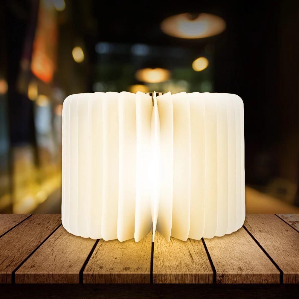 LED Wooden Book Lamp – USB Bedside Night Light with 3 Colors
