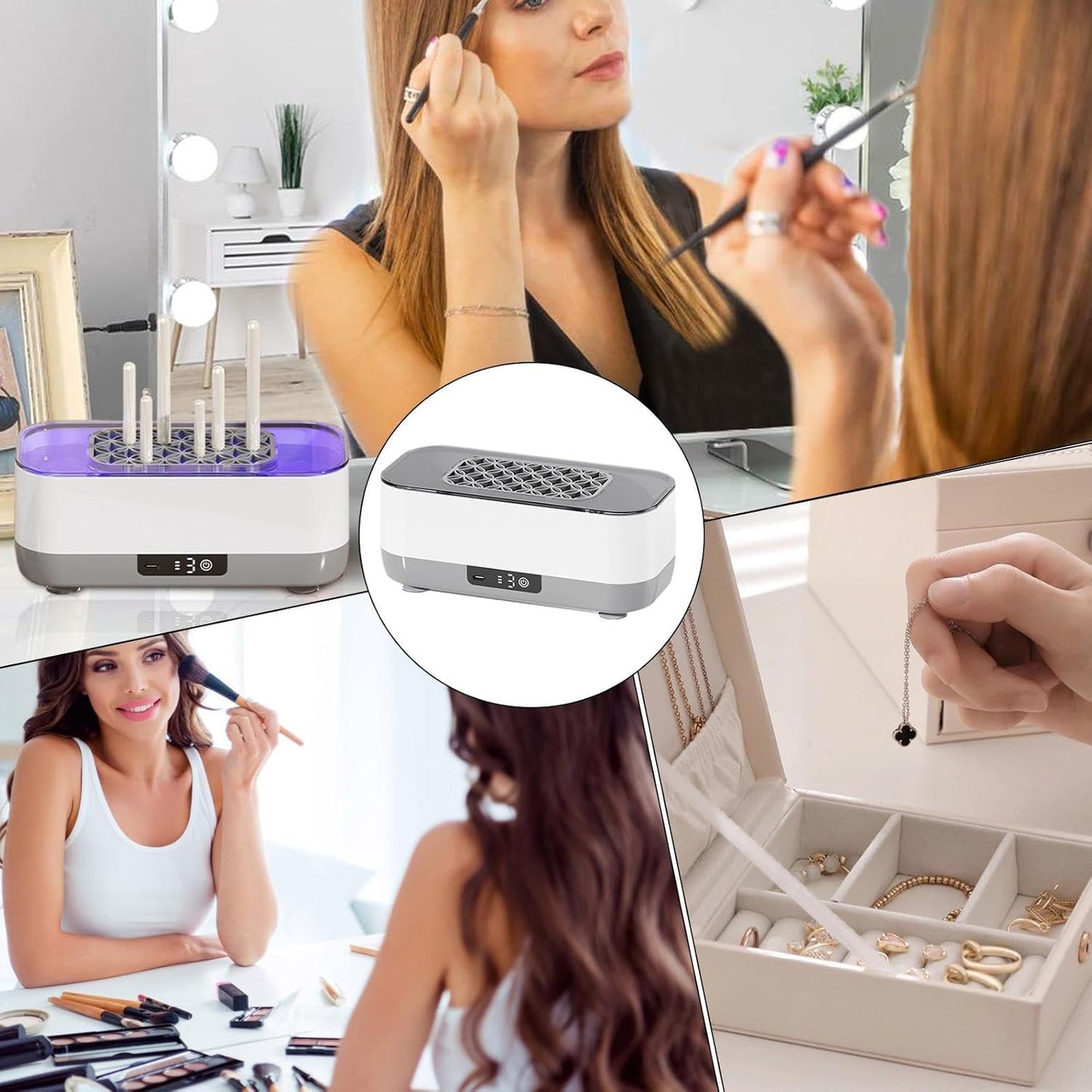 45000Hz Ultrasonic Glasses Cleaner 400ml Large Capacity Multi - Purpose for Eyewear, Jewelry & Watches