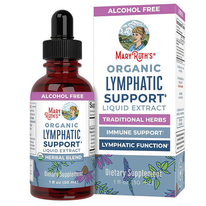 Organic Lymphatic Drainage Drops | Herbal Lymph Detox & Immune Support with Echinacea, Elderberry | Vegan, 30 ml