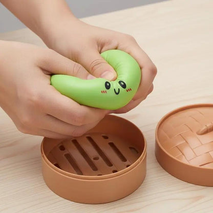 Expressive Big Dumpling Squishy-Buy 1 Get 1-Fidget Toy, Soft TPR Material, Stress Relief, Random Style per Pack.