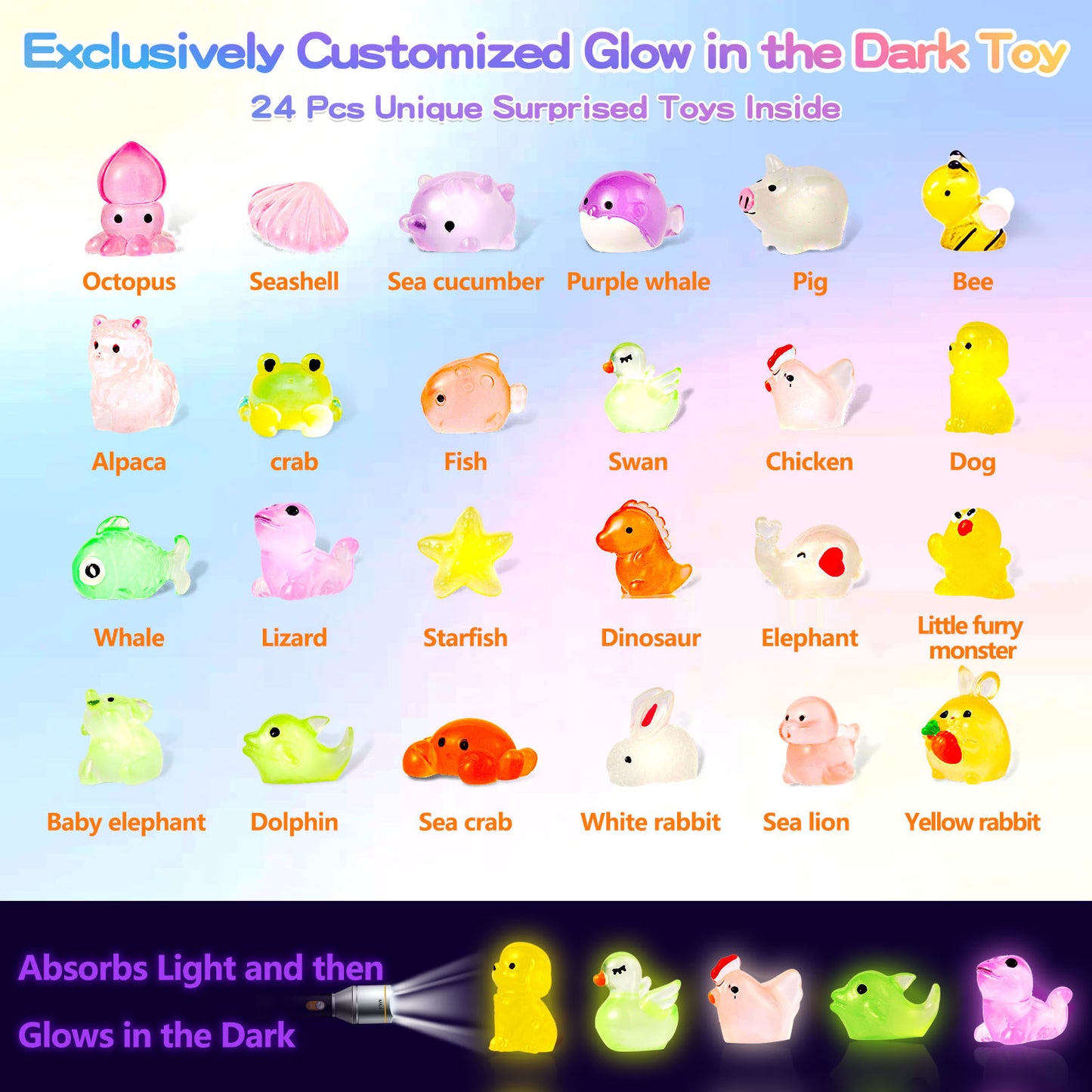 Glow-in-the-Dark Doll Bath Bomb Set For Kids