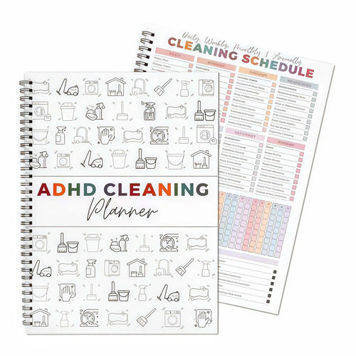 ADHD Cleaning Planner - C A4 Organization Notebook with Daily Checklists & Durable Cover – C Plannerbook