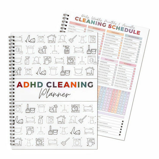 ADHD Cleaning Planner - C A4 Organization Notebook with Daily Checklists & Durable Cover – C Plannerbook