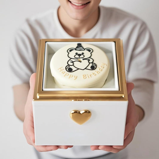 Cute Bear Rotating Gift Box – Surprise Jewelry Case for Special Moments