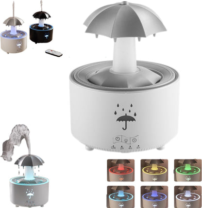 Rain Umbrella Humidifier – Rotating Lights & Aroma Diffuser