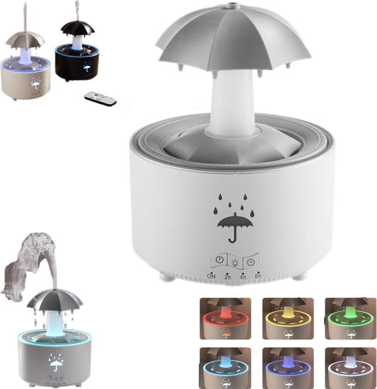 Rain Umbrella Humidifier – Rotating Lights & Aroma Diffuser