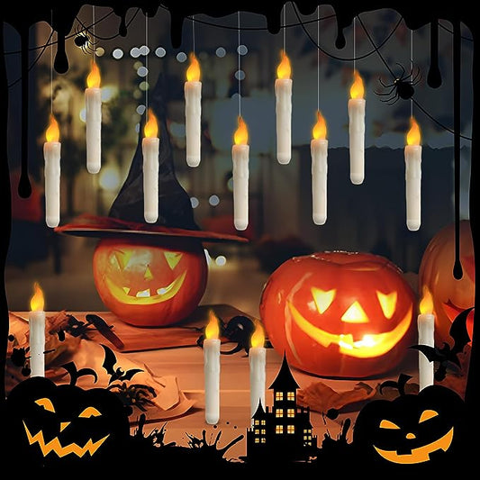 🕯️✨ 12-Pack Magic Wand Remote Candles + Wireless Wand 🎃 🕯️✨The Most ENCHANTING Halloween Decor! ✨🕯️