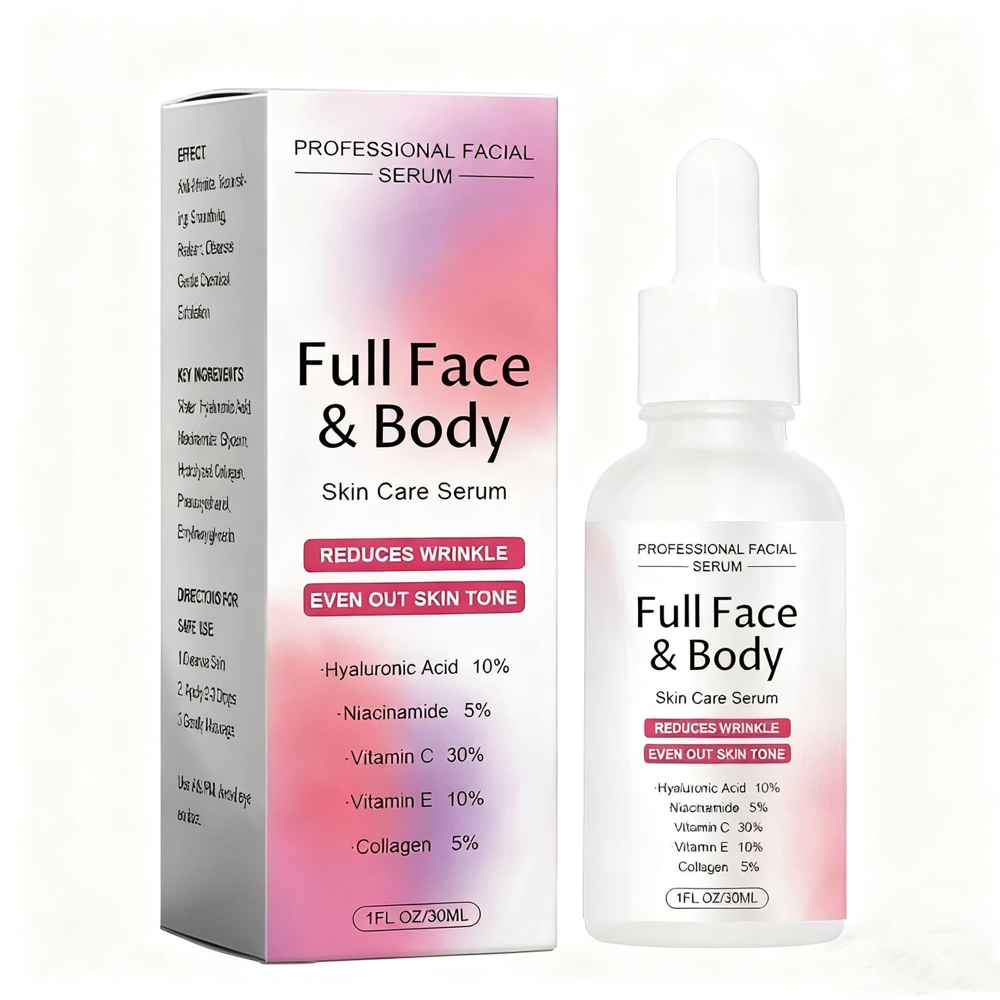 Finones 5-in-1 Anti-Aging Serum: Vitamin C Face & Body Serum to Hydrate, Firm & Reduce Wrinkles