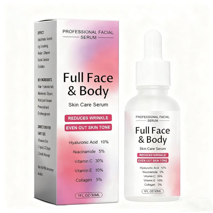 Finones 5-in-1 Anti-Aging Serum: Vitamin C Face & Body Serum to Hydrate, Firm & Reduce Wrinkles