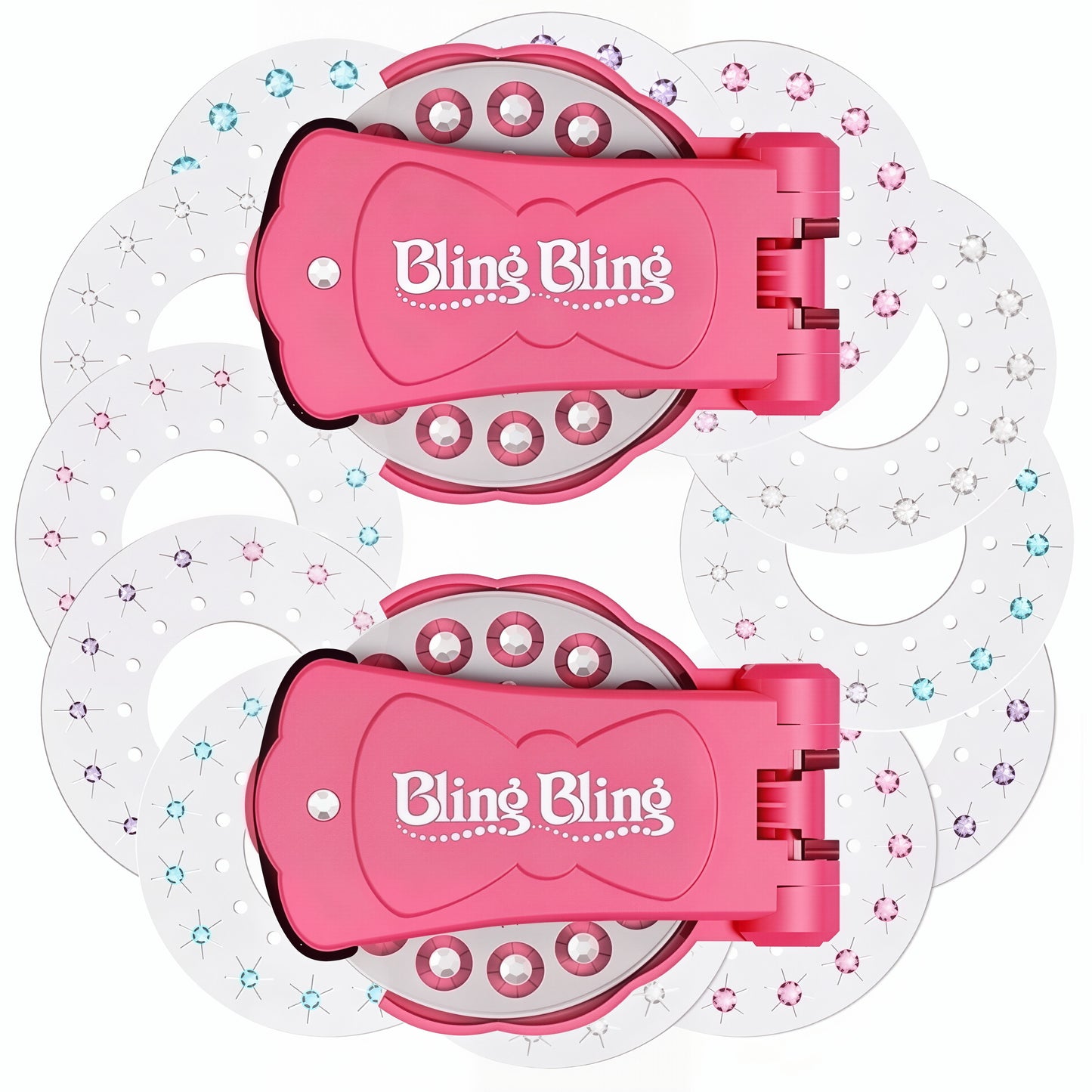 Gemstone Hair Styling Kit: Glitter Diamond Tools + 180 Colorful Gems, No Heat Required