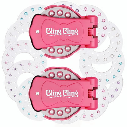 Gemstone Hair Styling Kit: Glitter Diamond Tools + 180 Colorful Gems, No Heat Required