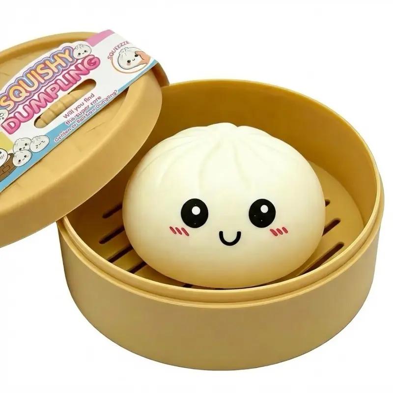 Expressive Big Dumpling Squishy-Buy 1 Get 1-Fidget Toy, Soft TPR Material, Stress Relief, Random Style per Pack.