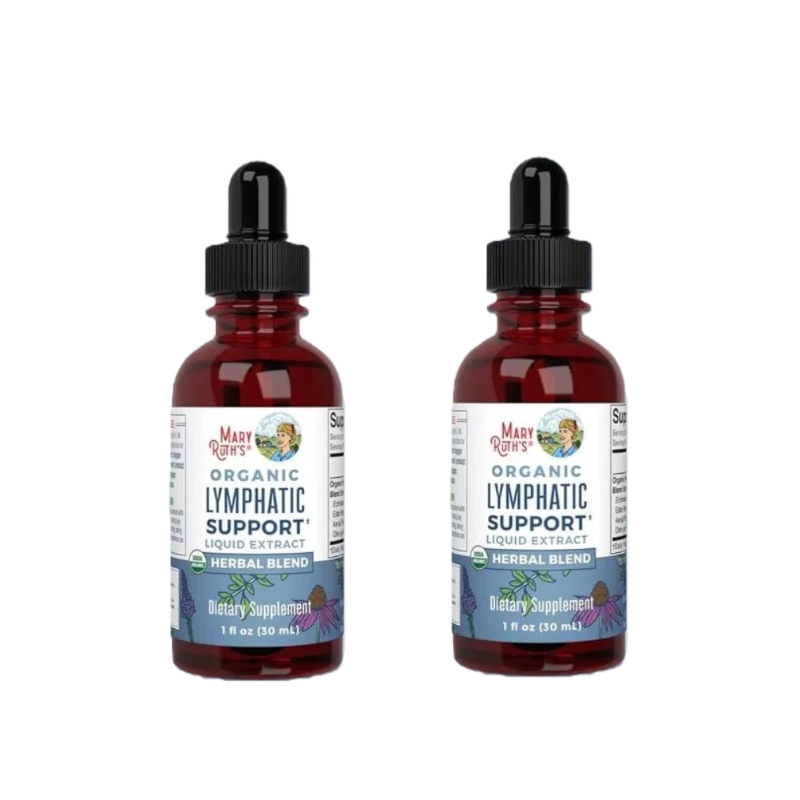 Organic Lymphatic Drainage Drops | Herbal Lymph Detox & Immune Support with Echinacea, Elderberry | Vegan, 30 ml