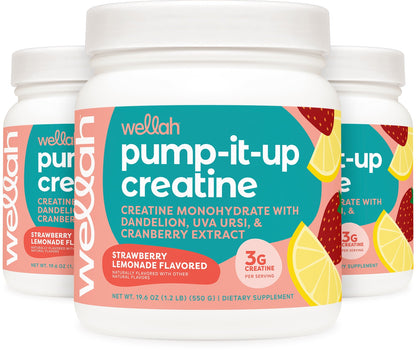 Pump-It-Up Creatine (50 Servings, Strawberry Lemonade) - Cranberry Extract