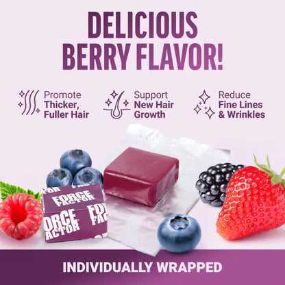 Force Factor - Hair Growth Accelerator Soft Chews, Hair Growth Vitamins for Women and Men 60pc