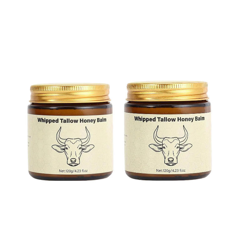 Lopeie Whipped Tallow Honey Balm | 4 oz Grass-Fed Moisturizer for Face & Body | Lavender Scented Hydrating Cream for Dry Skin.