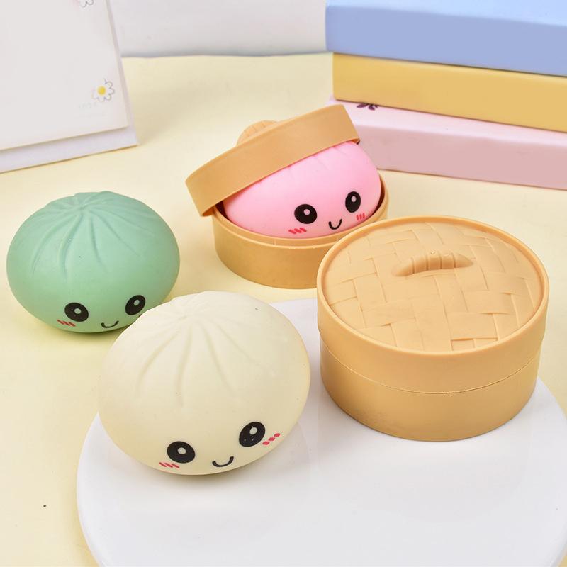 Expressive Big Dumpling Squishy-Buy 1 Get 1-Fidget Toy, Soft TPR Material, Stress Relief, Random Style per Pack.