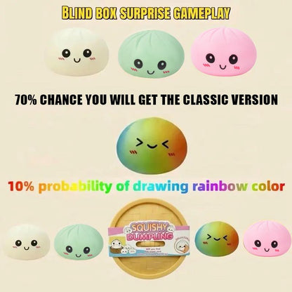 Expressive Big Dumpling Squishy-Buy 1 Get 1-Fidget Toy, Soft TPR Material, Stress Relief, Random Style per Pack.