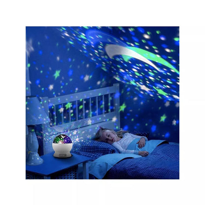 Rotating LED Galaxy Starry Night Light Projector Star Sky Moon Lamp Kids Bedroom