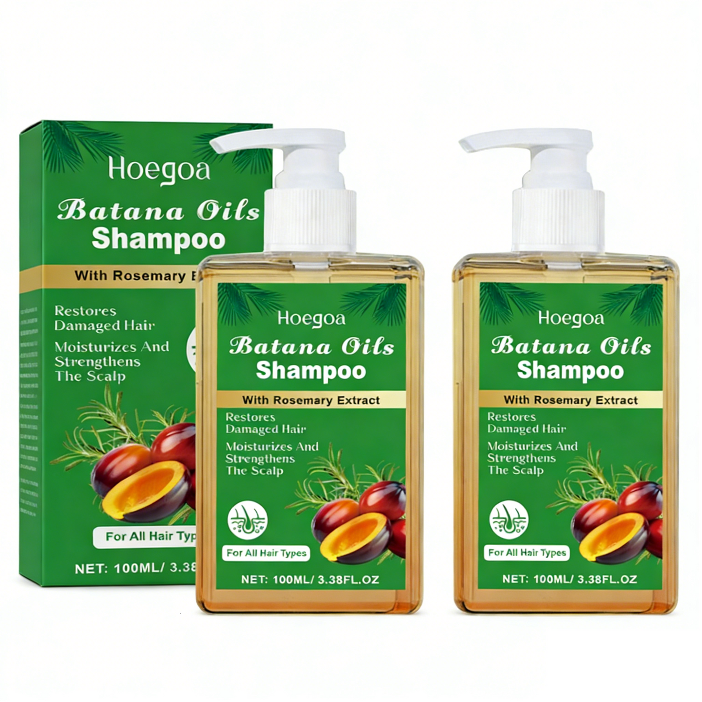 Batana Oil Shampoo Organic Nourishing, Volumizing and Hair Growth Formula – Reduces Hair Loss, 100ML