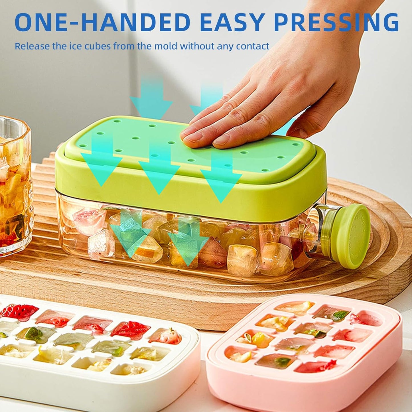 800ml 2-in-1 Ice Cube Maker Bottle – Water Bottle with Straw for Iced Drinks