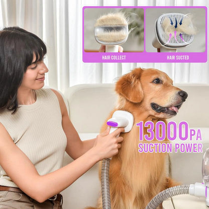 Pet Grooming Vacuum Kit – 2.5L Pet Hair Remover with Clipper & Tools