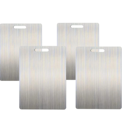 304 Stainless Steel Cutting Board for Kitchen - Double-Sided Non-Stick Chopping Board - Thin & Lightweight Design (11.02x15.35 Inch)