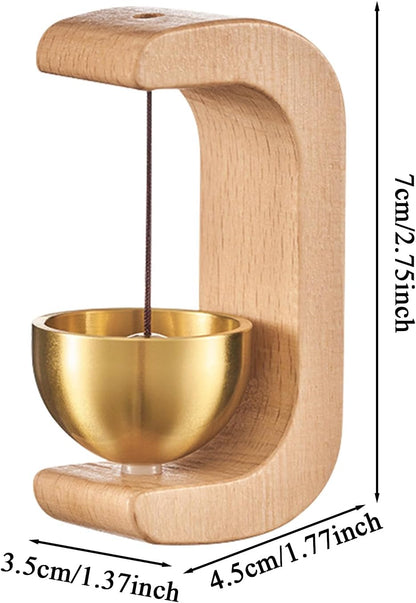 Magnetic Wooden Doorbell Chime Vintage Doorbell Wooden C-Shaped