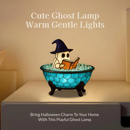 👻✨Ghost Bubble Bath Night Light – Halloween Handmade LED Lamp, Cute Spooky Decor for Bathtub & Party