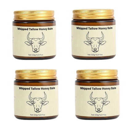 Lopeie Whipped Tallow Honey Balm | 4 oz Grass-Fed Moisturizer for Face & Body | Lavender Scented Hydrating Cream for Dry Skin.