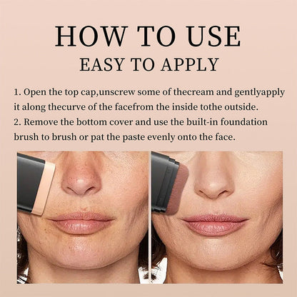 Dual-Ended Foundation & Contour Stick -Lightweight, Long-Wear Concealer