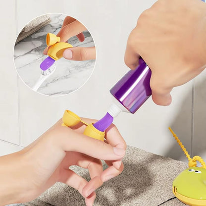 2PCS Banana Toothbrush Case, Cute Banana Travel Toothbrush Storage Box, Portable 2in1 Toothbrush Cover- with Toothpaste Dispenser for Hiking Camping