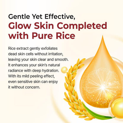 Peel Shot Glow Rice Ampoule Duo White rice ampoule+Black rice ampoule Soft Exfoliating Face and Body Scrub Dead Skin Cells, Blackheads Remover for All Skin Types 2