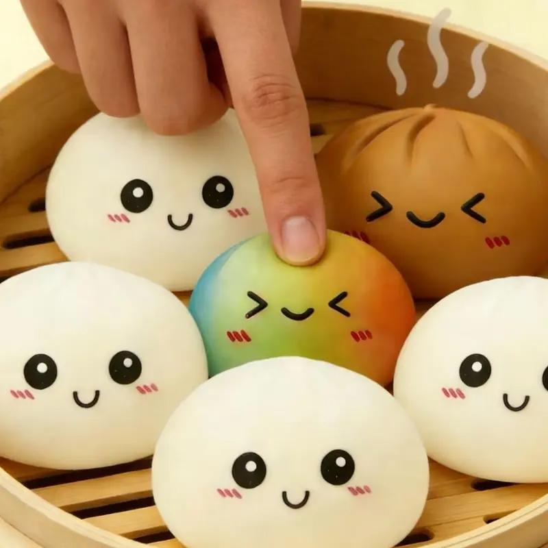 Expressive Big Dumpling Squishy-Buy 1 Get 1-Fidget Toy, Soft TPR Material, Stress Relief, Random Style per Pack.