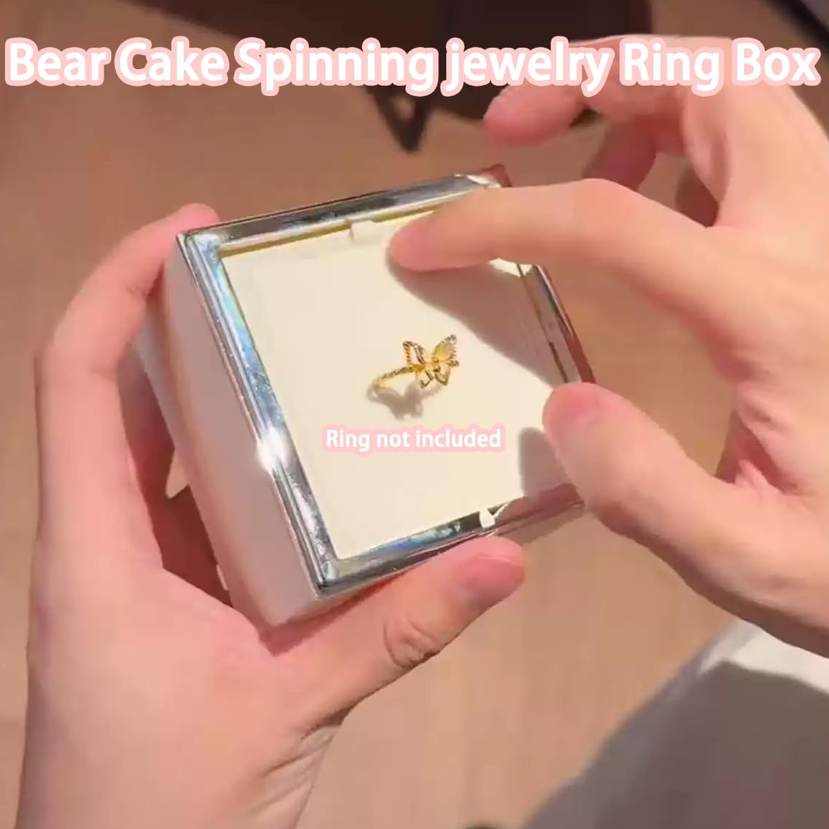 Cute Bear Rotating Gift Box – Surprise Jewelry Case for Special Moments