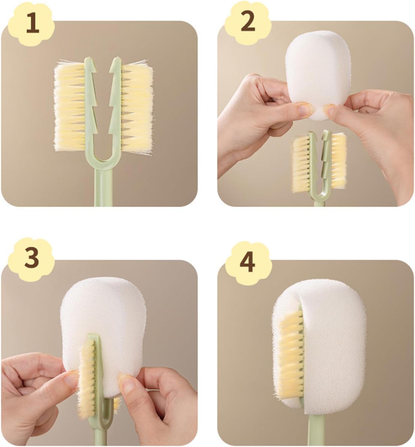 Multifunctional Cup Tool for Washing and Drying Kitchen Use Bottle Cup Brush Efficient