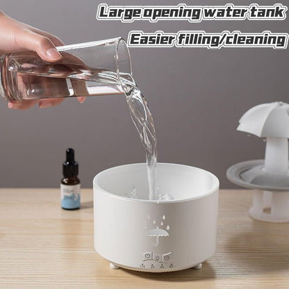 Rain Umbrella Humidifier – Rotating Lights & Aroma Diffuser
